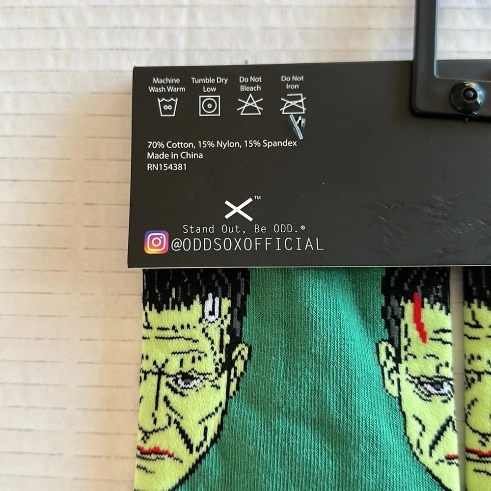 Last One ** Frankenstein green Halloween Novelty crew socks